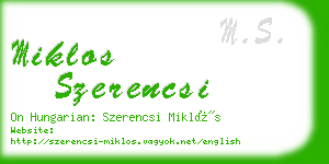 miklos szerencsi business card